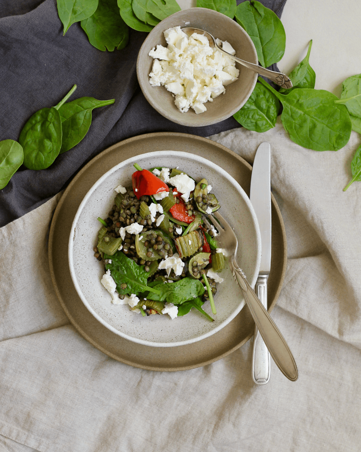 Salat med Anicia linser og ovnbagte grøntsager - Pure Dansk™