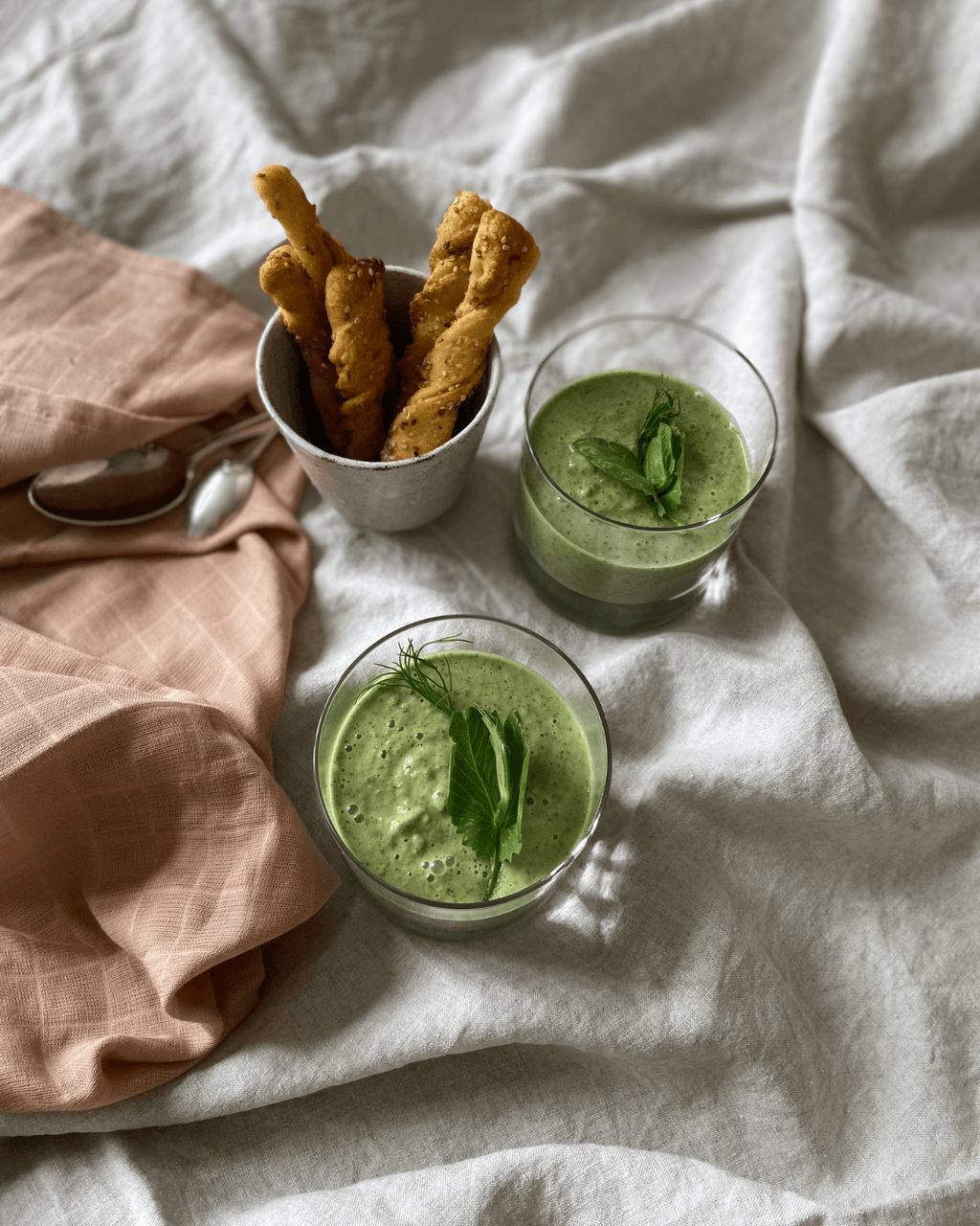 Grøn gazpacho med Anicia linser