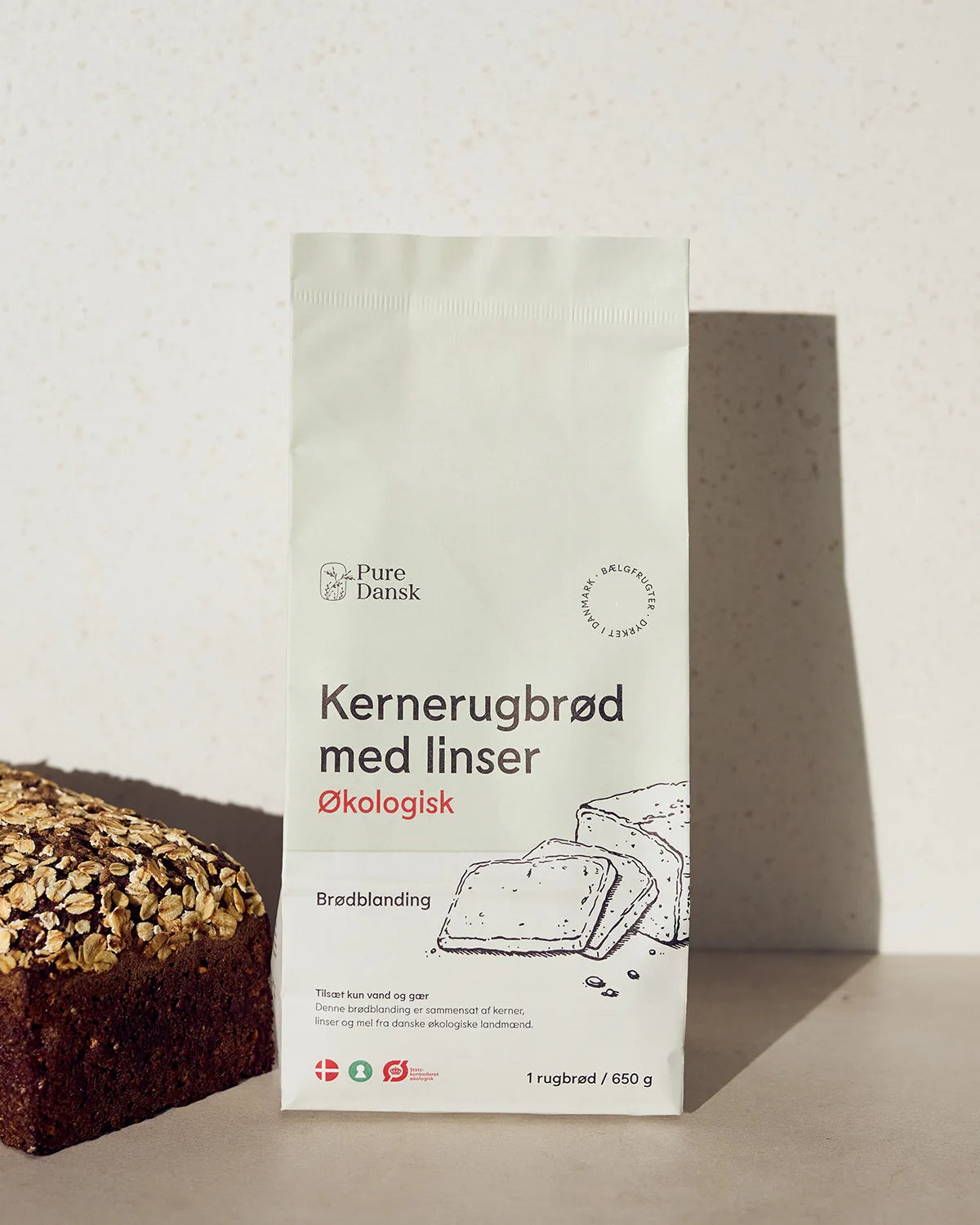 Dansk Økologisk Brødblanding — Kernerugbrød med linser