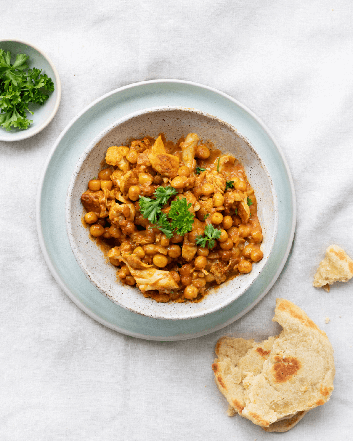 Butter chicken med blomkål og Ingrid ærter