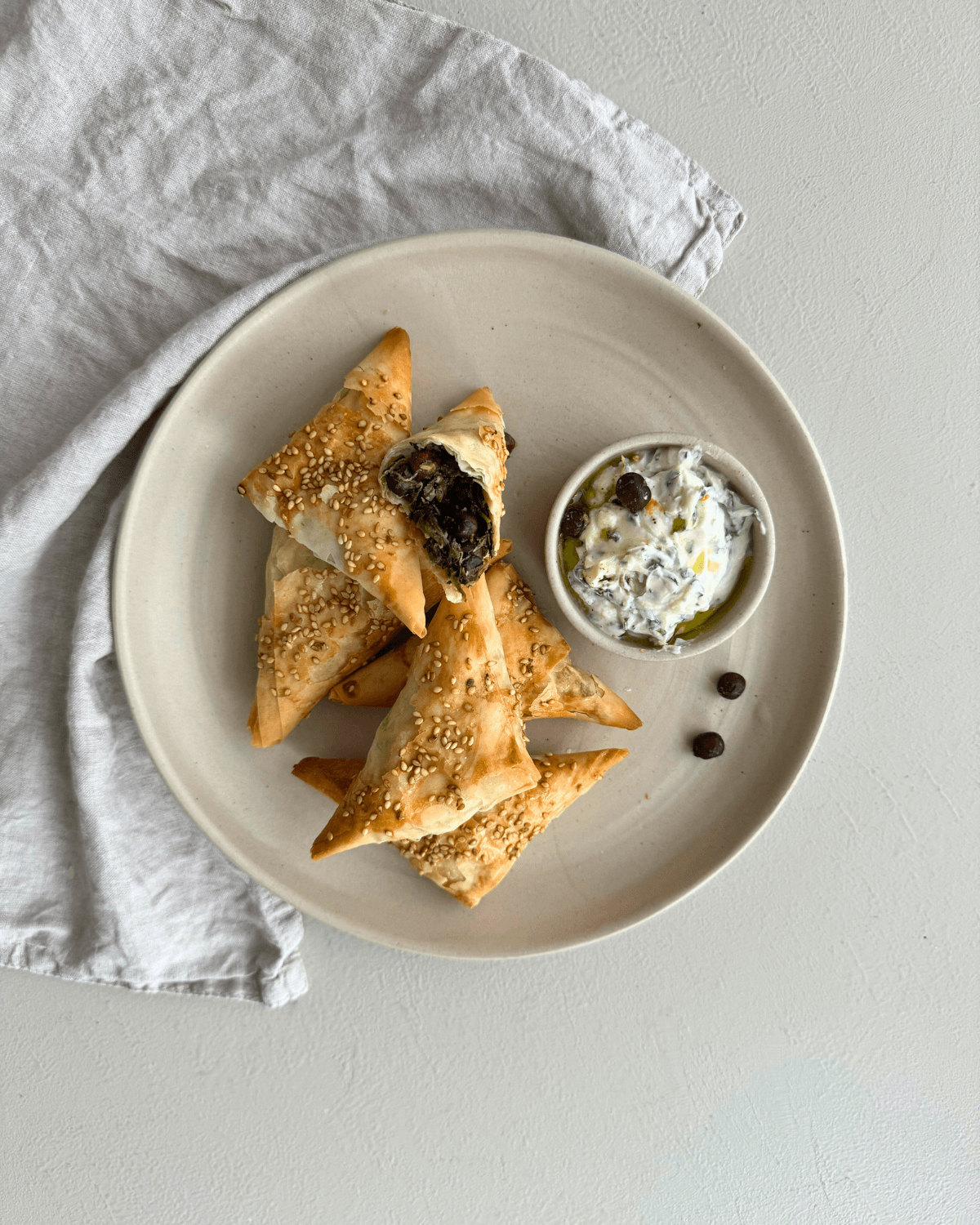 Spanakopitas med gråærter