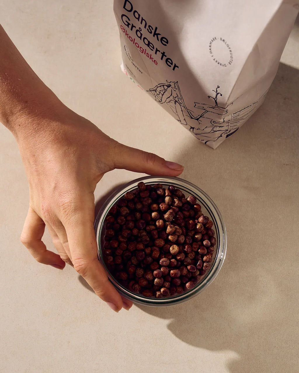 Danske Økologiske Gråærter — 1200 g pose