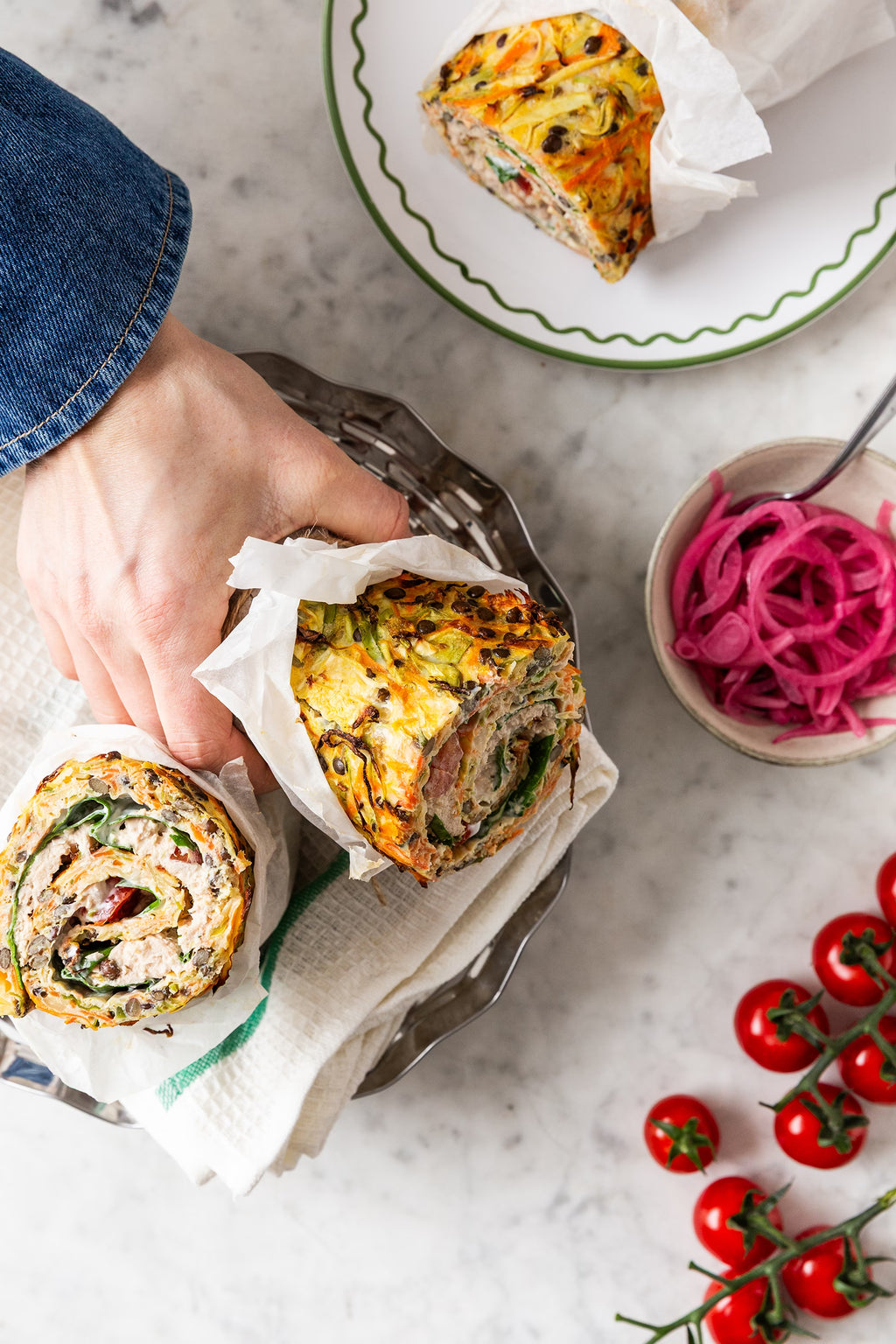 Æggewrap med Anicia linser, gulerod og spidskål