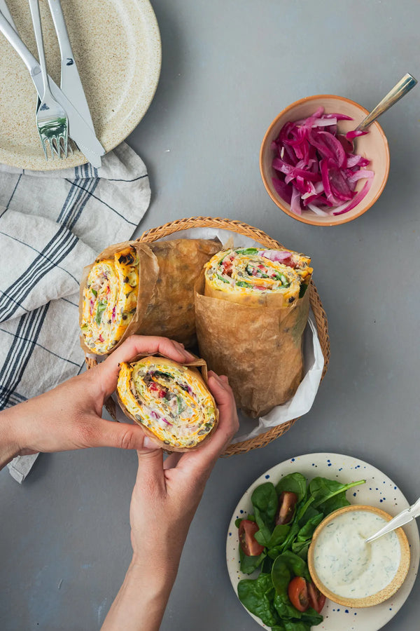 Æggewrap med Anicia linser, gulerod og spidskål