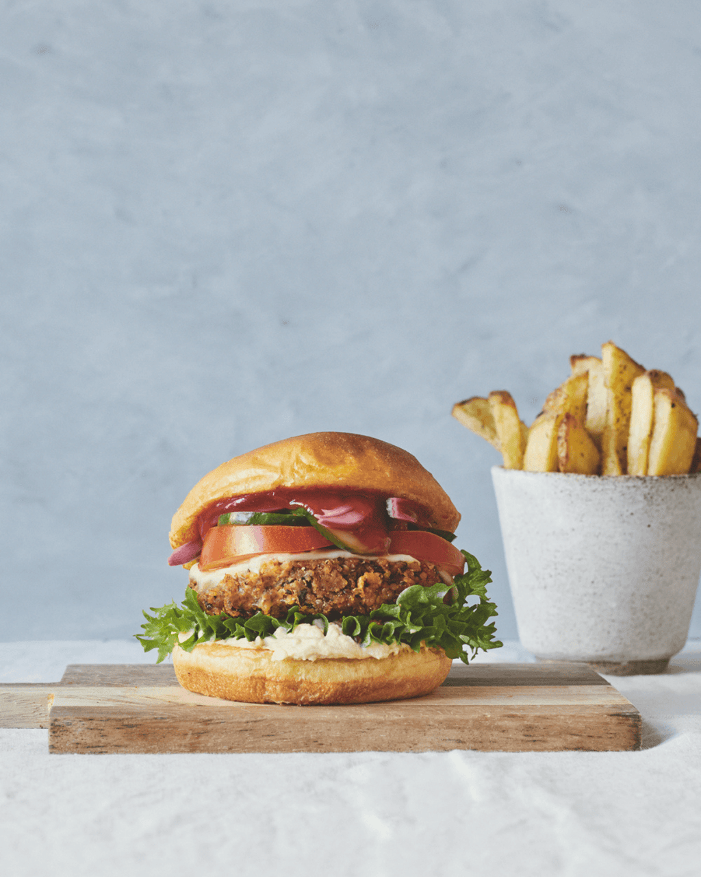 Burger med hestebønnebøf