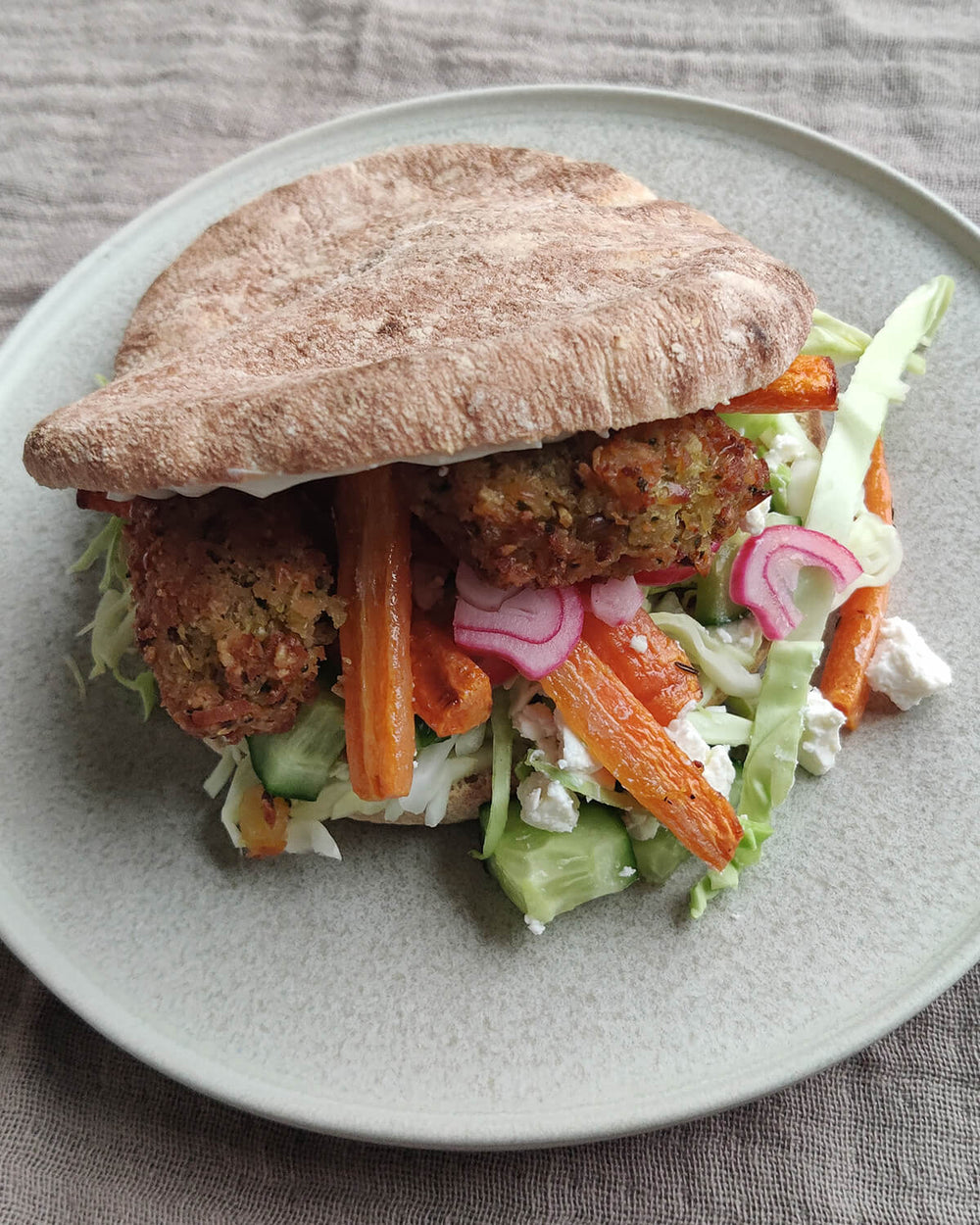Falafler med Ingrid ærter og kartoffel