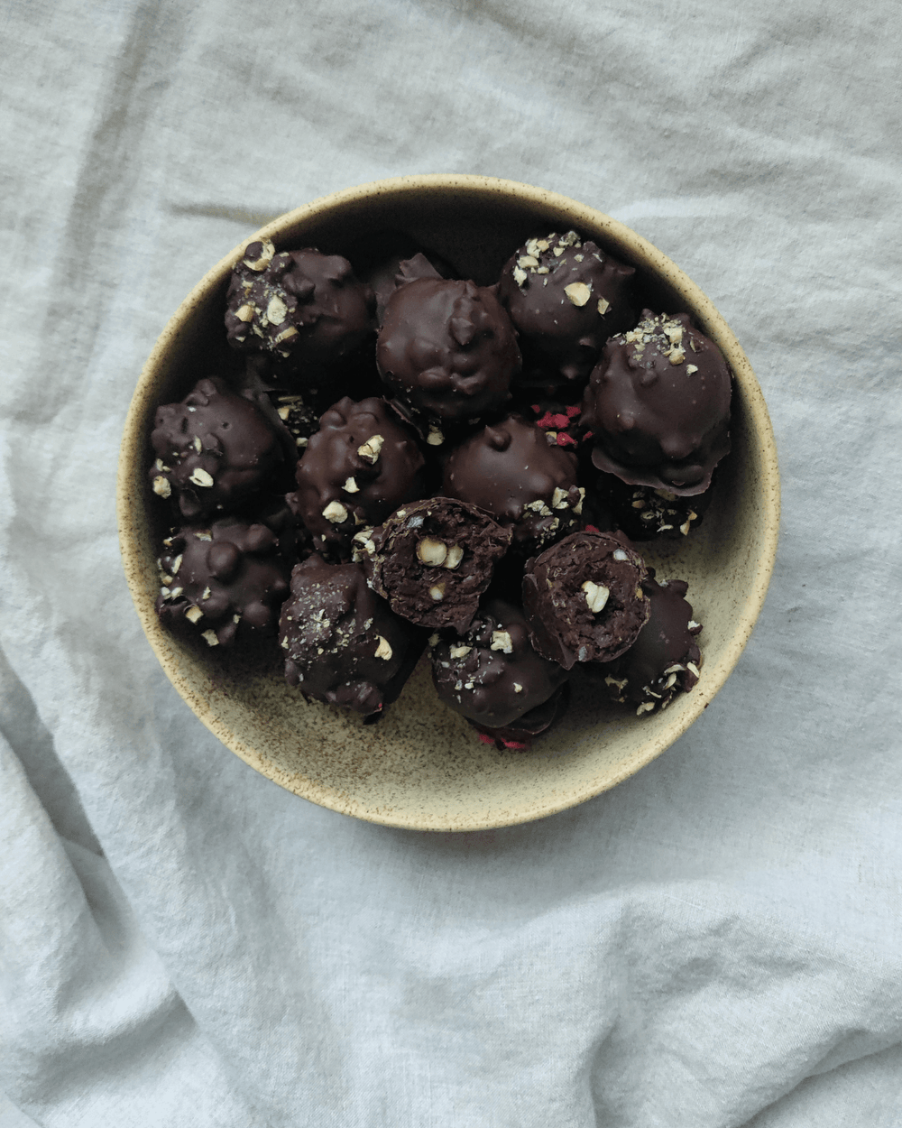 Ferrero Rocher med hestebønner og gråærter