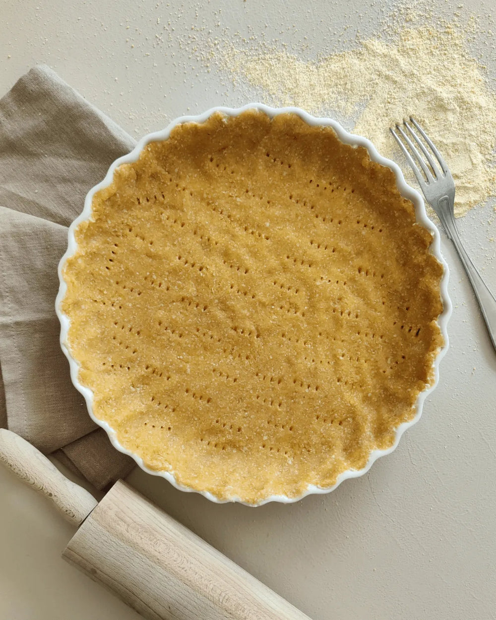 Glutenfri tærtedej med ærtemel