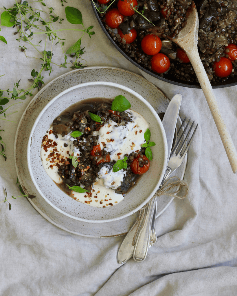 Gryderet med Anicia linser og aubergine