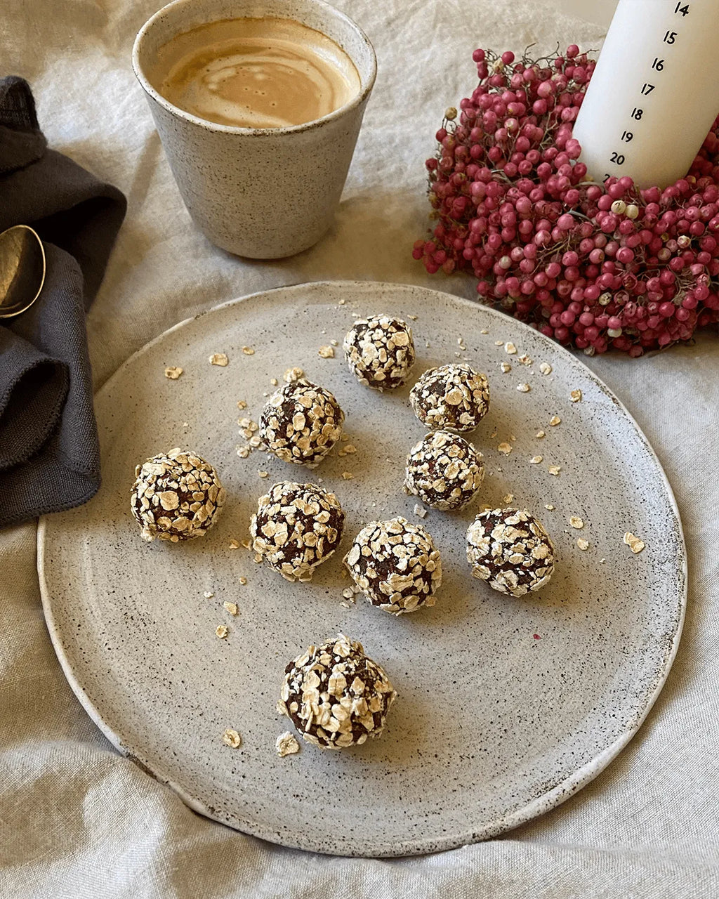 Havregrynskugler med hestebønner