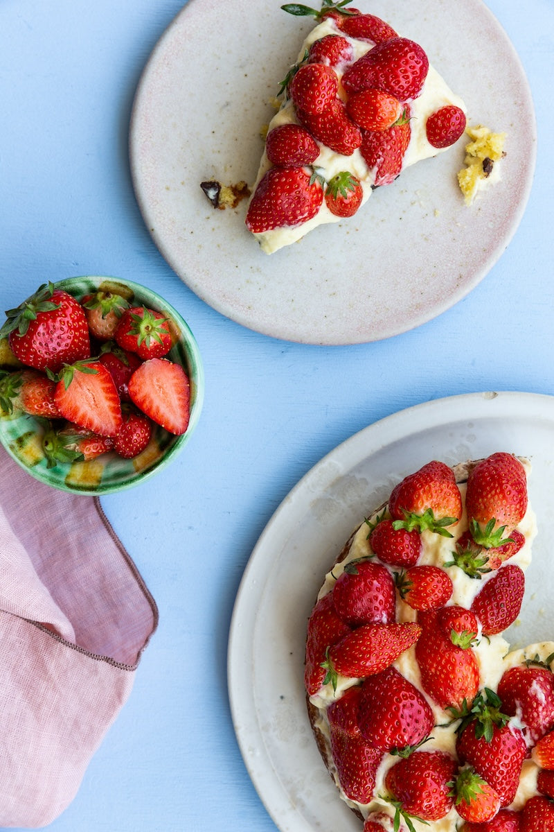 Jordbærtærte med ærtemel