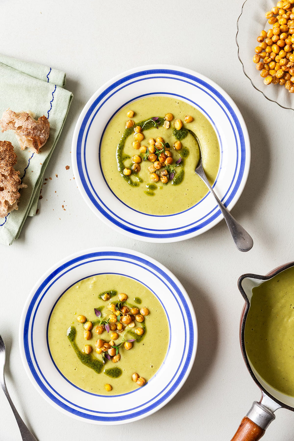Kartoffel porre suppe med Ingrid ærter