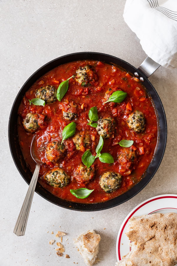 Kødboller med Anicia linser i tomatsauce