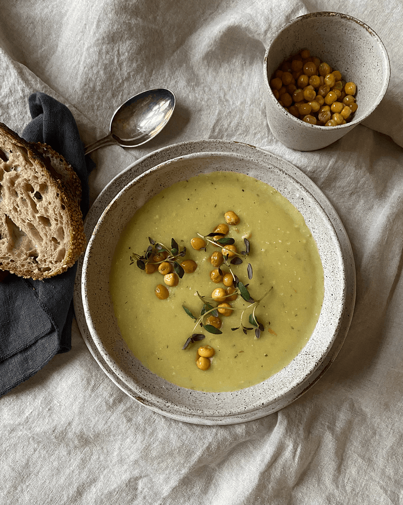 Kartoffel porre suppe med Ingrid ærter