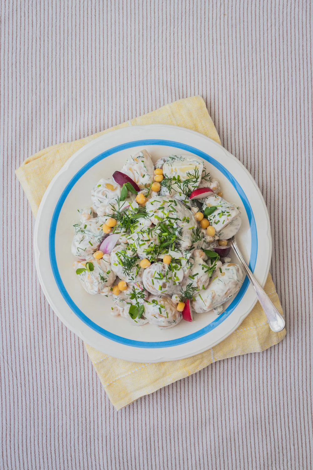 Kold kartoffelsalat med Ingrid ærter