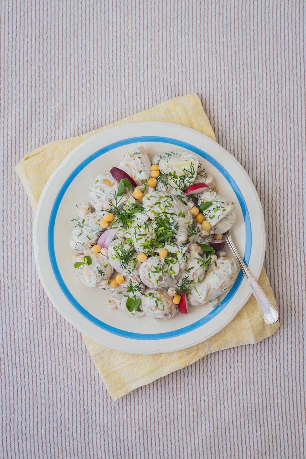 Kold kartoffelsalat med Ingrid ærter