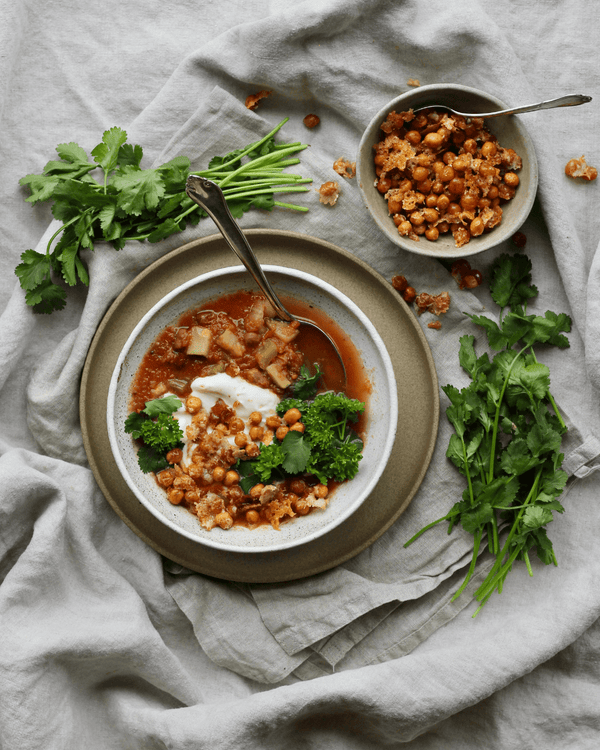Mexicansk suppe med hestebønner og crunchy Ingrid ærter