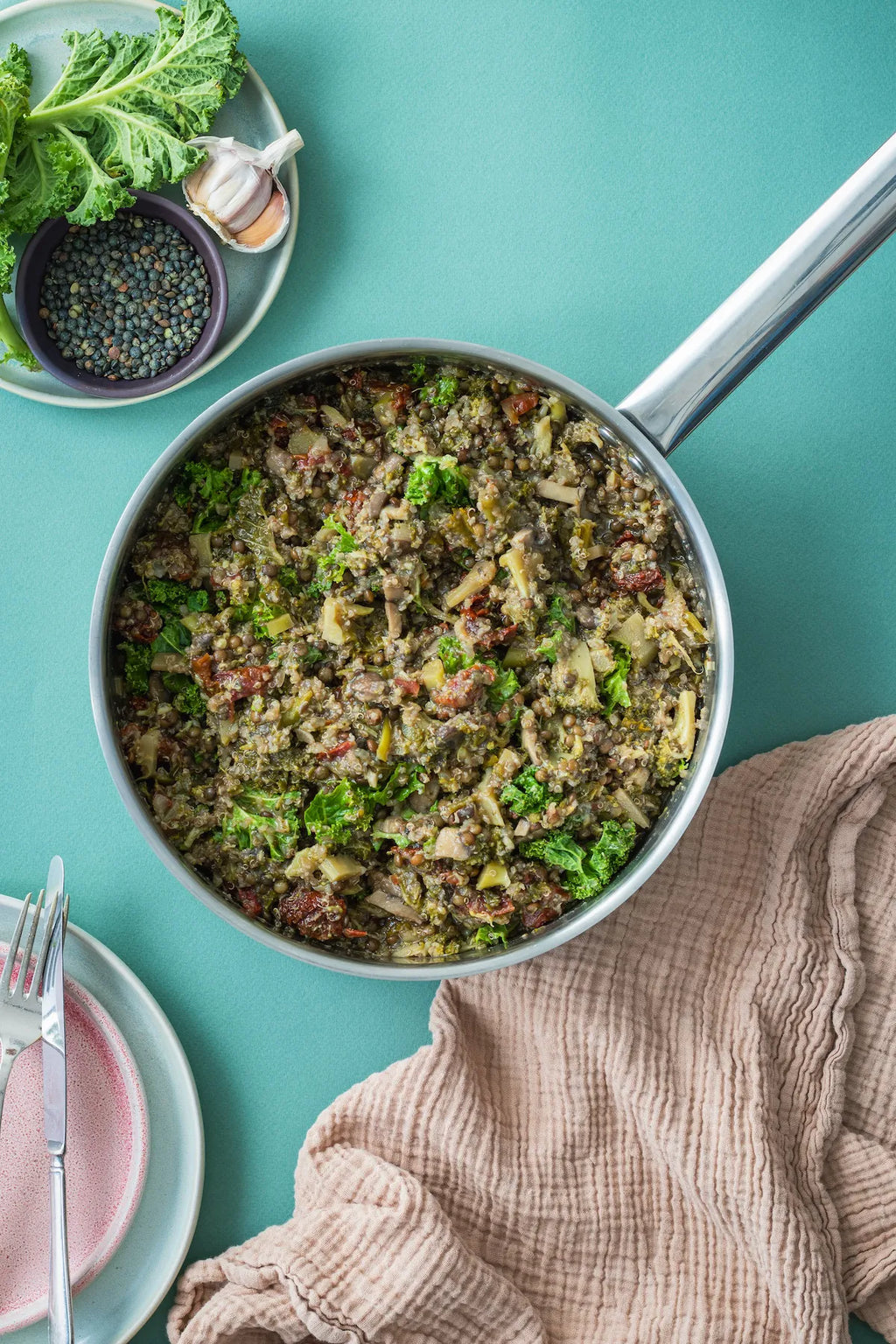 One pot med Anicia linser, quinoa og grønt