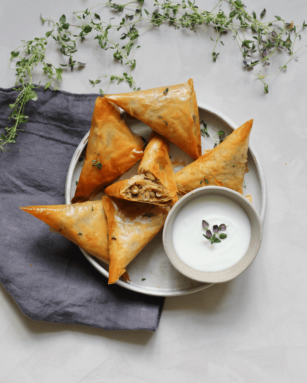 Samosa med Ingrid ærter og Anicia linser