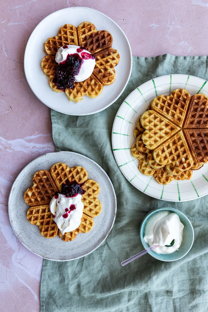 Søde dessertvafler med ærtemel