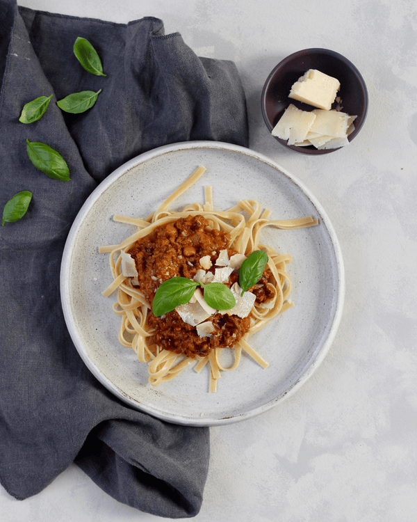 Spaghetti bolognese med gråærter