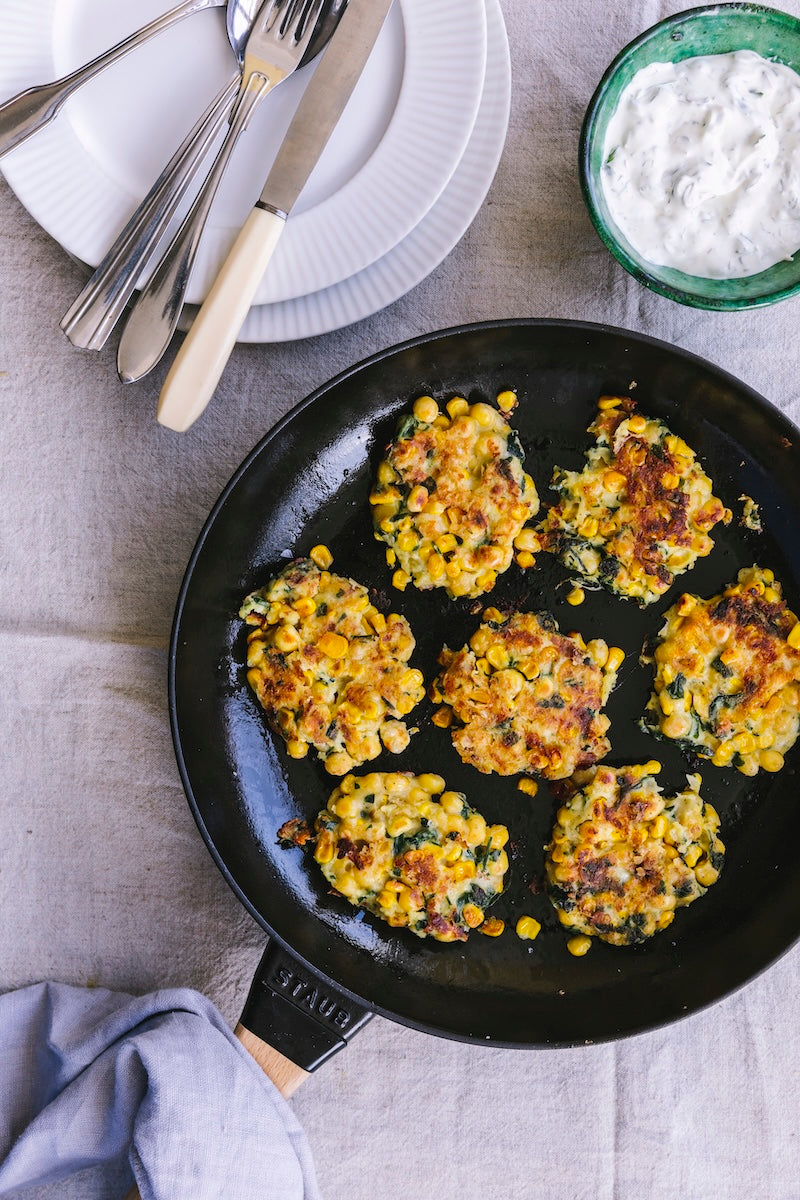Sprøde snack fritters med Ingrid ærter