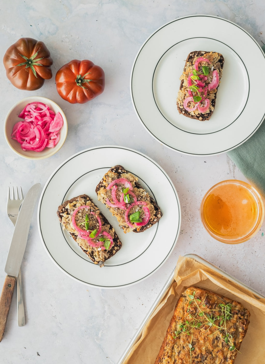 Svampepostej med perlebyg og ærtemel