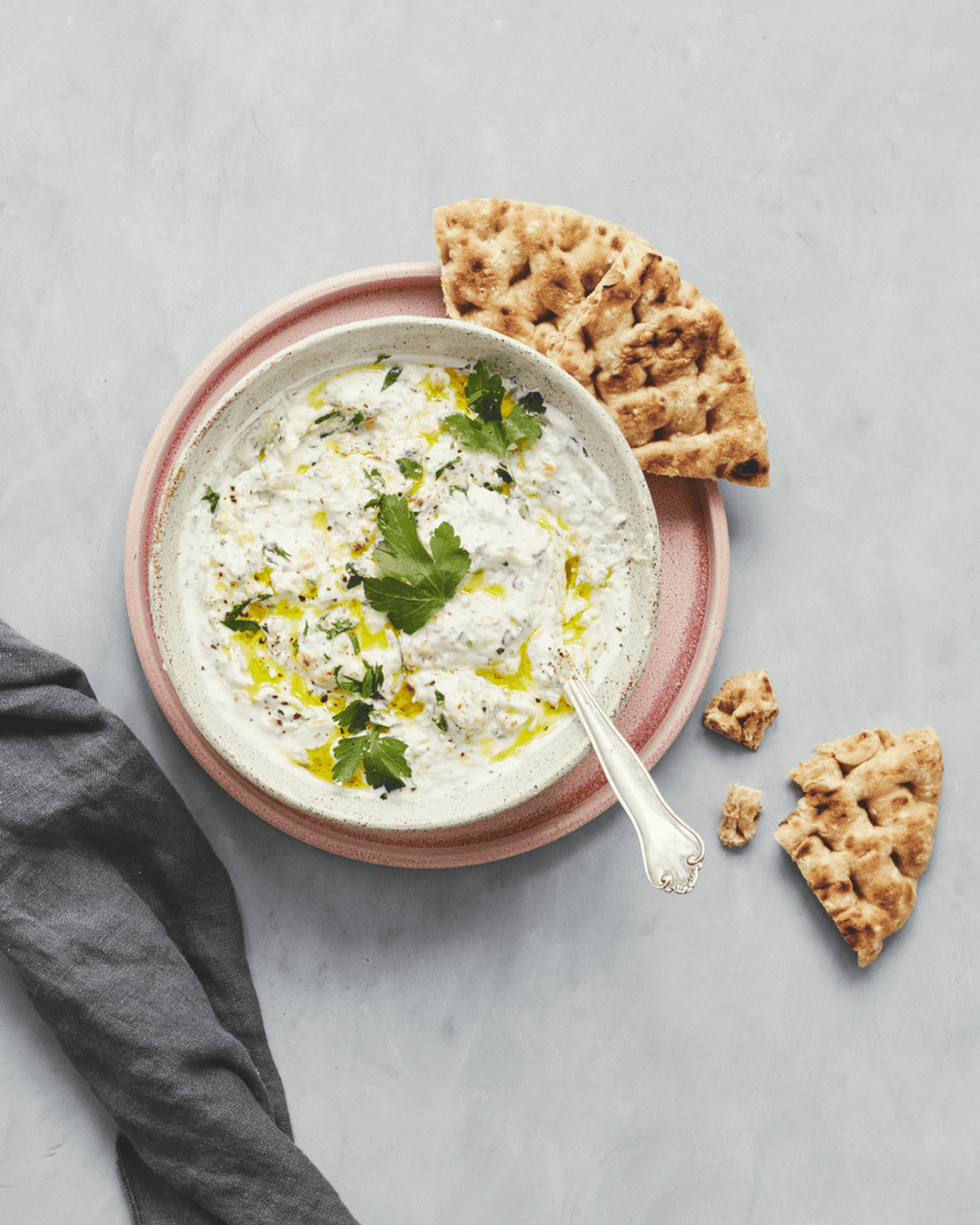 Tzatziki med Ingrid ærter og persille