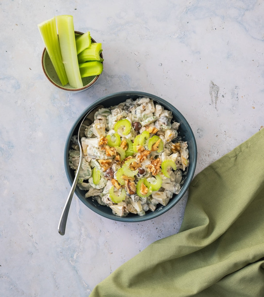 Waldorfsalat med hestebønner