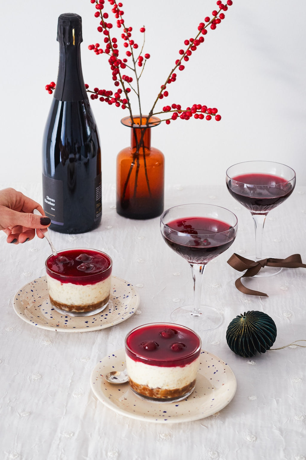 Risalamande ala cheesecake med gråærter 